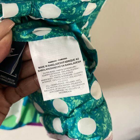 Nike Girls Alliance Graphic Reversible Puffer Vest Polka Dot Camo Size Large - Picture 8 of 11